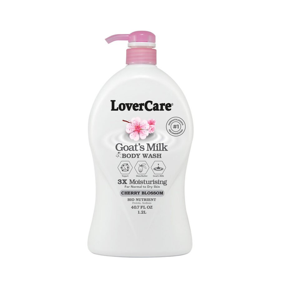 LoverCare Goat’s Milk Body Wash 6 X 1200ml Cherry Blossom