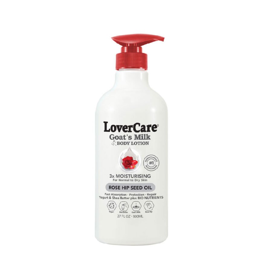 LovercCare Goat's Milk Body Lotion 6X 800ml Rosehip Seed Oil