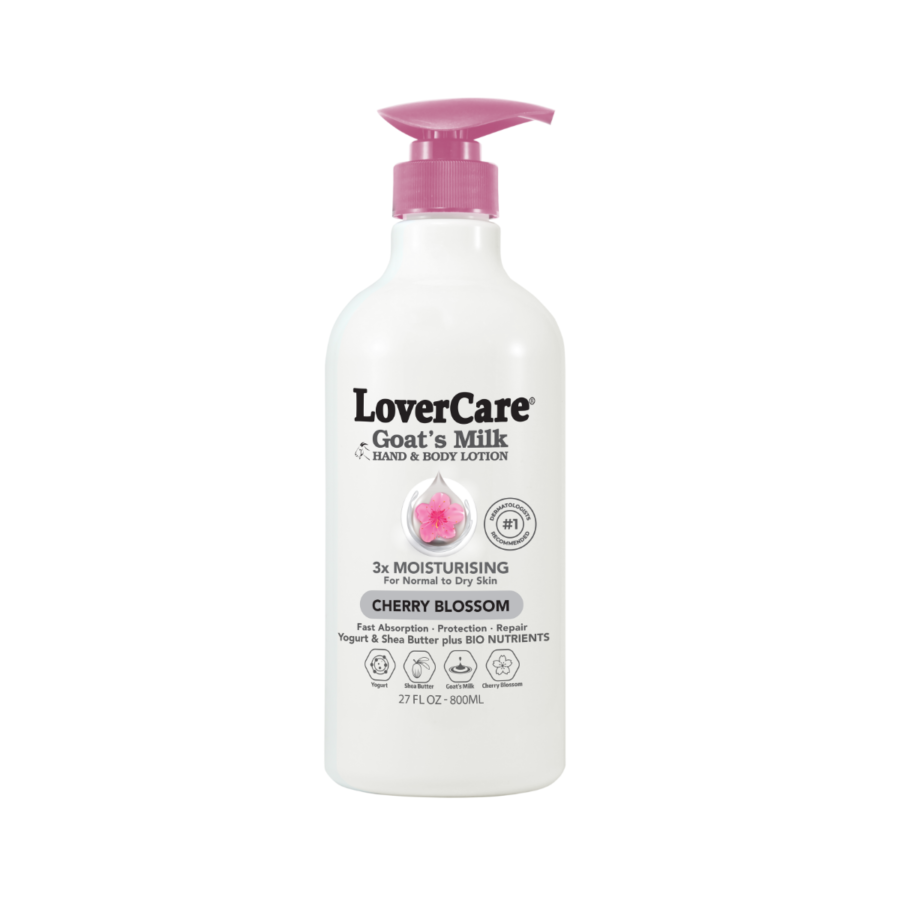 LoverCare Goat's Milk Hand & Body Lotion 6X 800ml Cherry Blossom